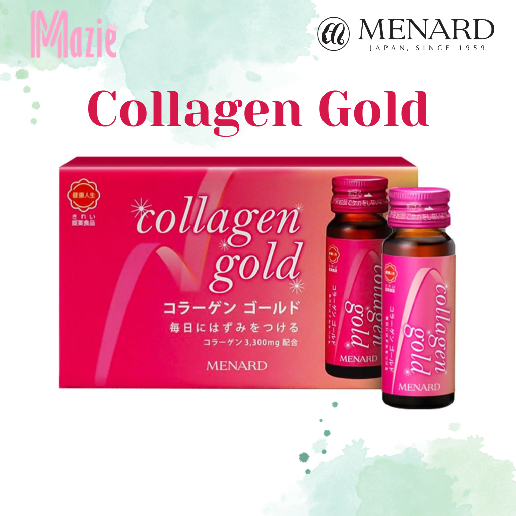Collagen Gold MENARD nội sinh Nhật Bản phục hồi trẻ hóa da - hộp 10 chai - 30ml/chai