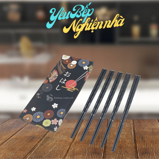 Set 5 đôi đũa sợi thuỷ tinh kháng khuẩn Shikisai tránh trơn trượt khi gắp Nội địa Nhật Bản