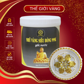 Nhũ vàng siêu bóng 999K gốc nước 1KG