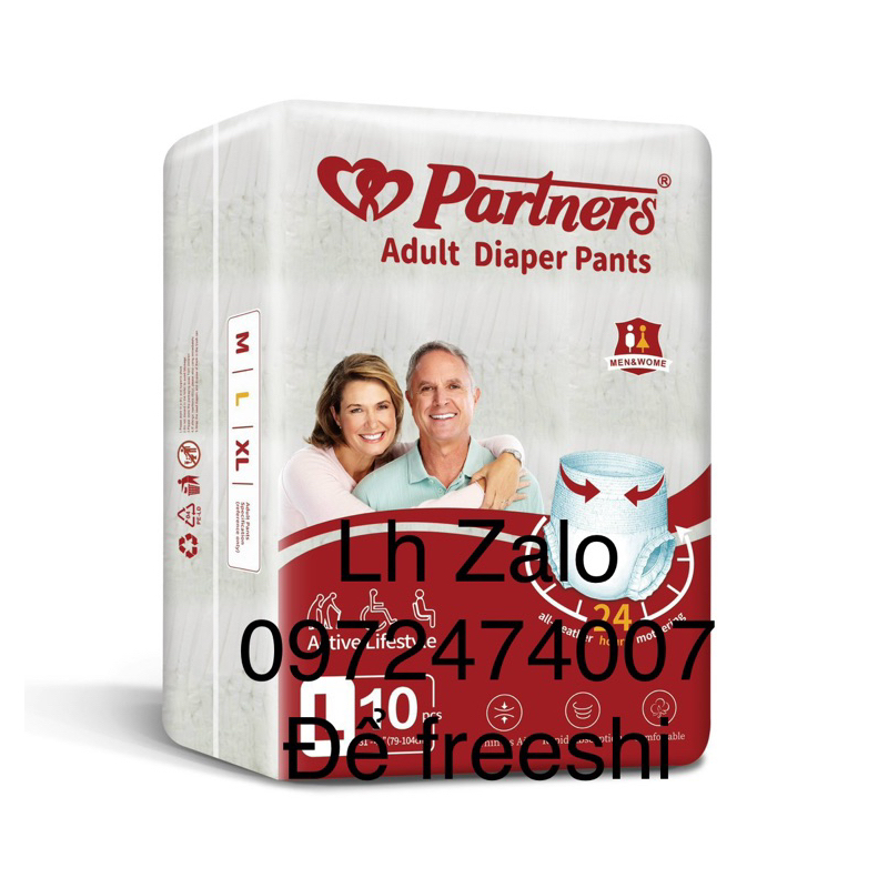 50 miếng bỉm quần ngưòi già, người lớn Partners mẫu mới size M/L/Xl