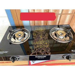 Bếp ga đôi kính cường lực sunhouse shb-2106
