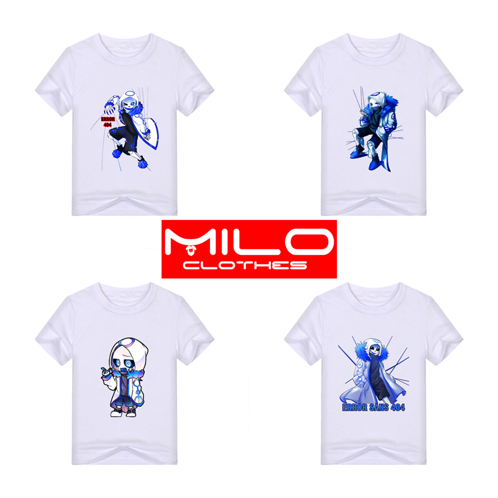[ Milo.Clothes ] 4 mẫu Áo Thun Trẻ Em In Hình Sans Error 404 Cực Chất Vải Mền - Có size Trẻ Em