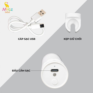 Bộ cọ rửa bình sữa điện cho bé Moaz Bébé MB - 047