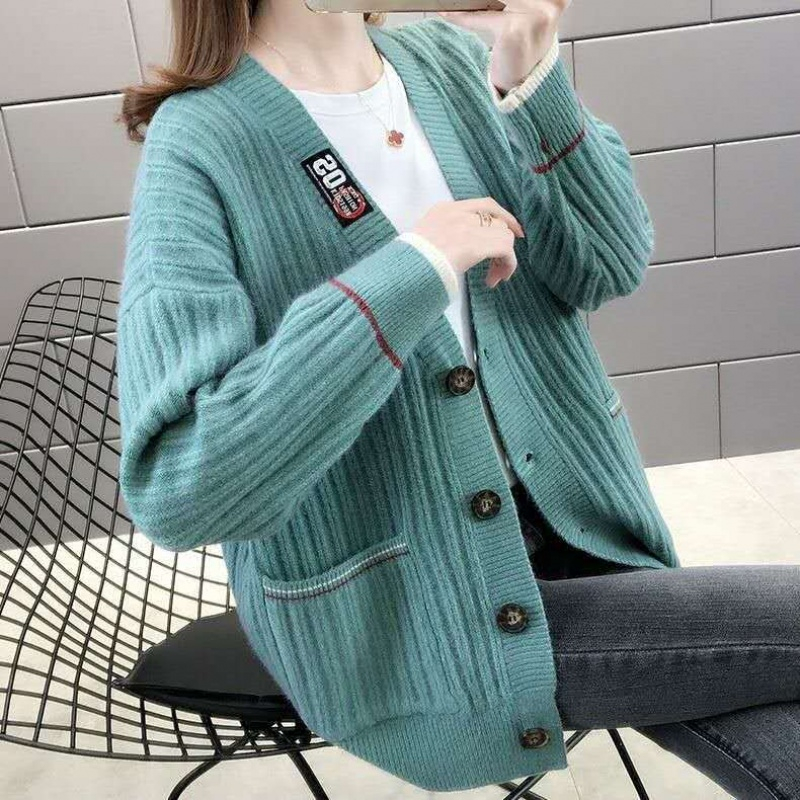 Áo Khoác Len Cardigan Nữ Form Rộng Quảng Châu Đẹp