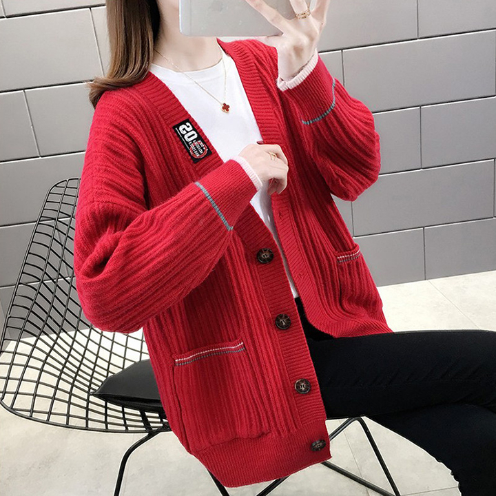 Áo Khoác Len Cardigan Nữ Form Rộng Quảng Châu Đẹp