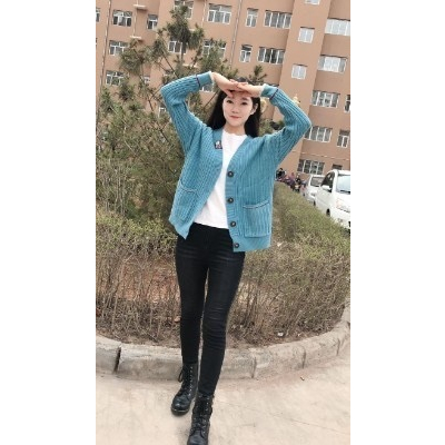 Áo Khoác Len Cardigan Nữ Form Rộng Quảng Châu Đẹp