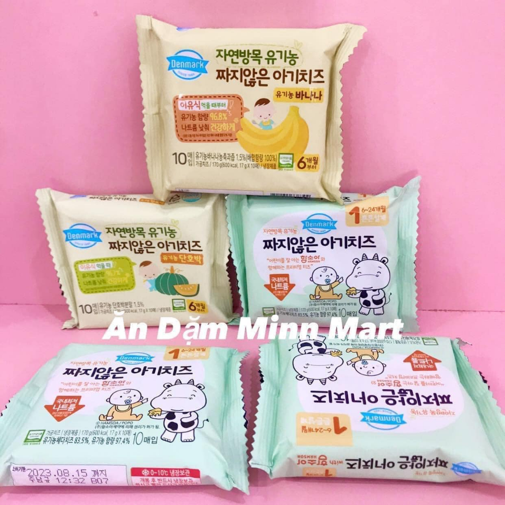 Phô mai tách muối hữu cơ Hàn Quốc cho bé từ 6 tháng ăn dặm Minn Mart MinnMart