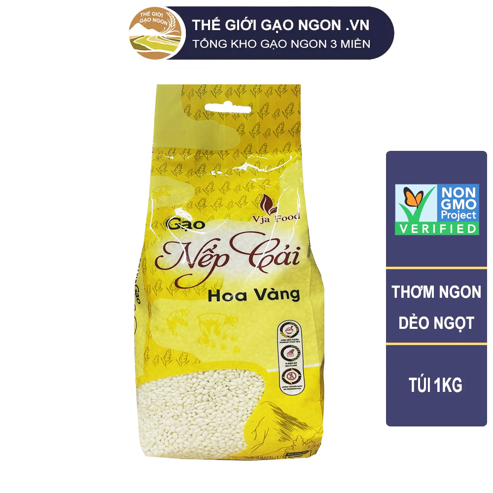 Gạo Nếp cái hoa vàng Việt Nhật cao cấp - Túi 1kg