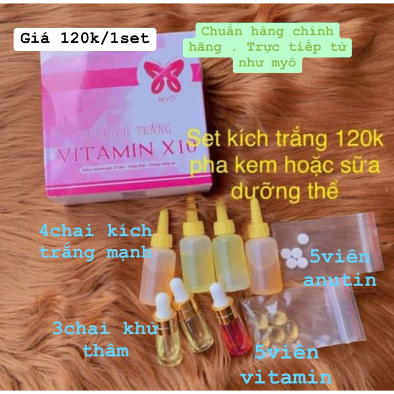 SET KÍCH TRẮNG VITAMIN X10 MYÔ