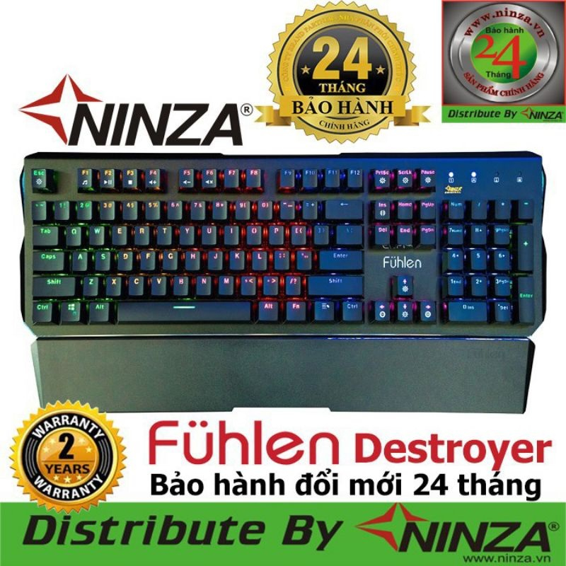 Bàn Phím Gaming Fuhlen Destroyer - Hàng Chính Hãng Bảo Hành Chính Hãng 2 Năm