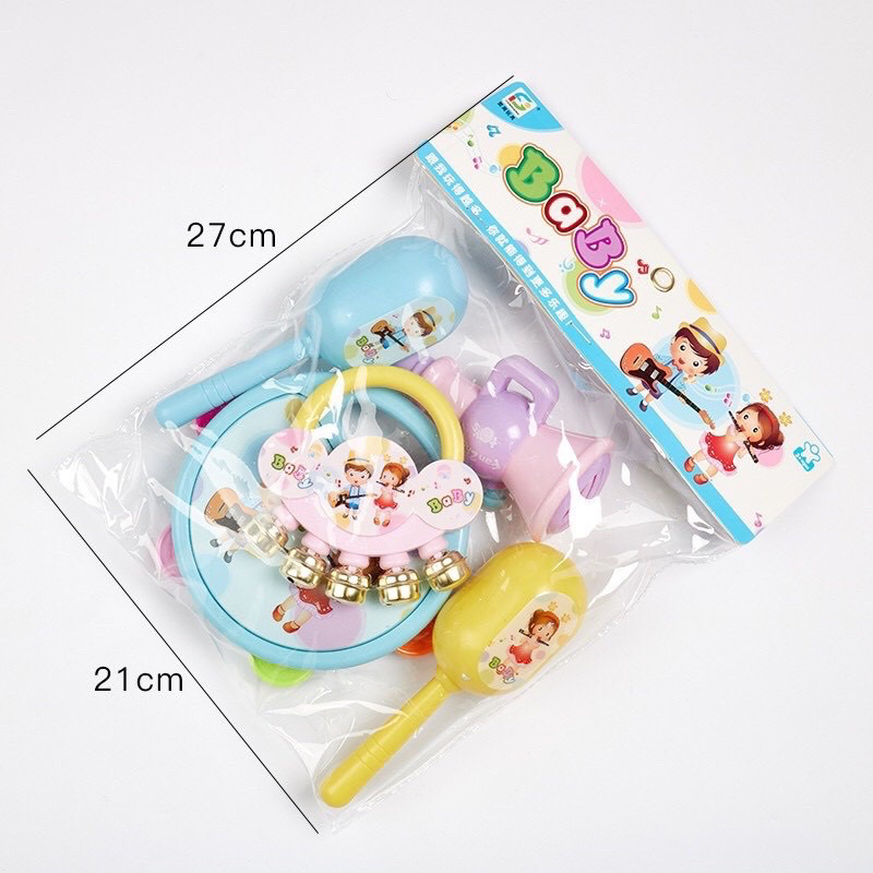 Bộ 5 món đồ chơi xúc xắc siêu xinh cho bé