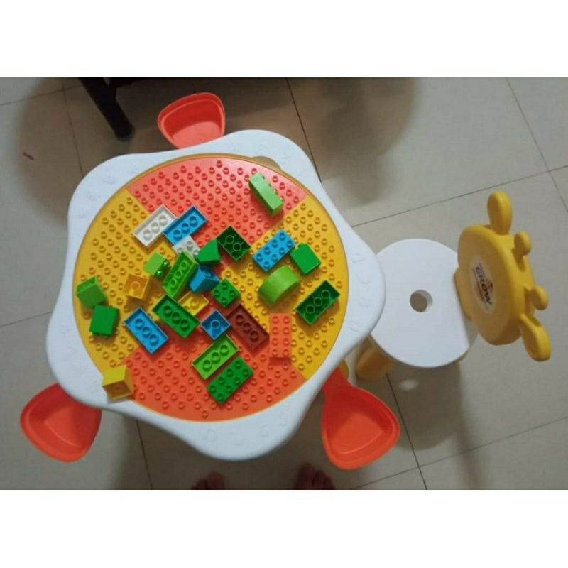 Bộ bàn ghế lego 2in1