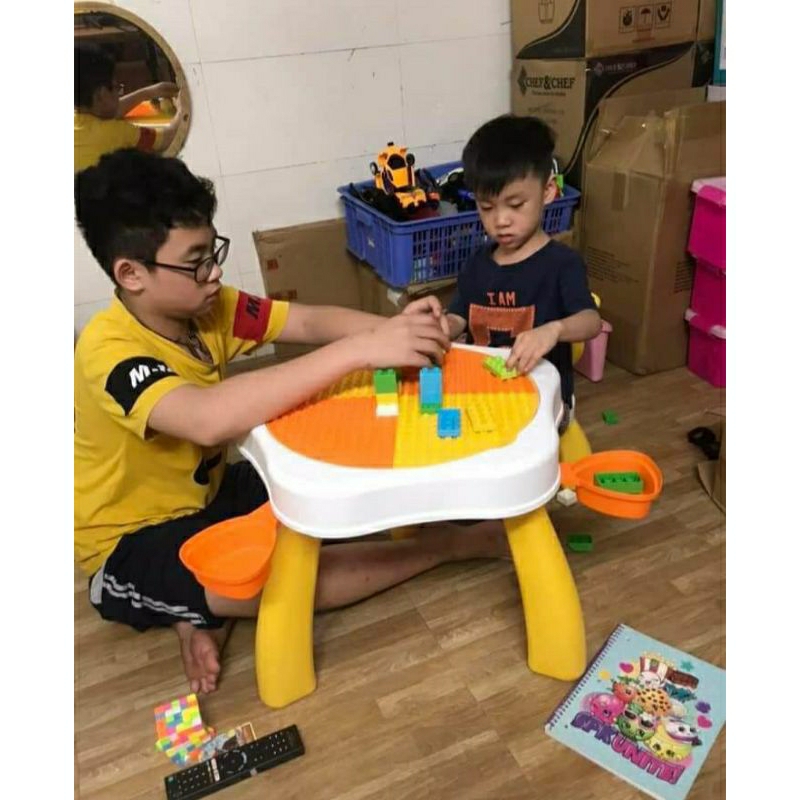 Bộ bàn ghế lego 2in1
