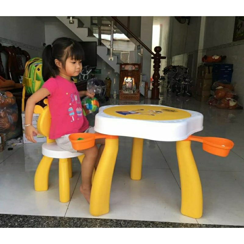 Bộ bàn ghế lego 2in1