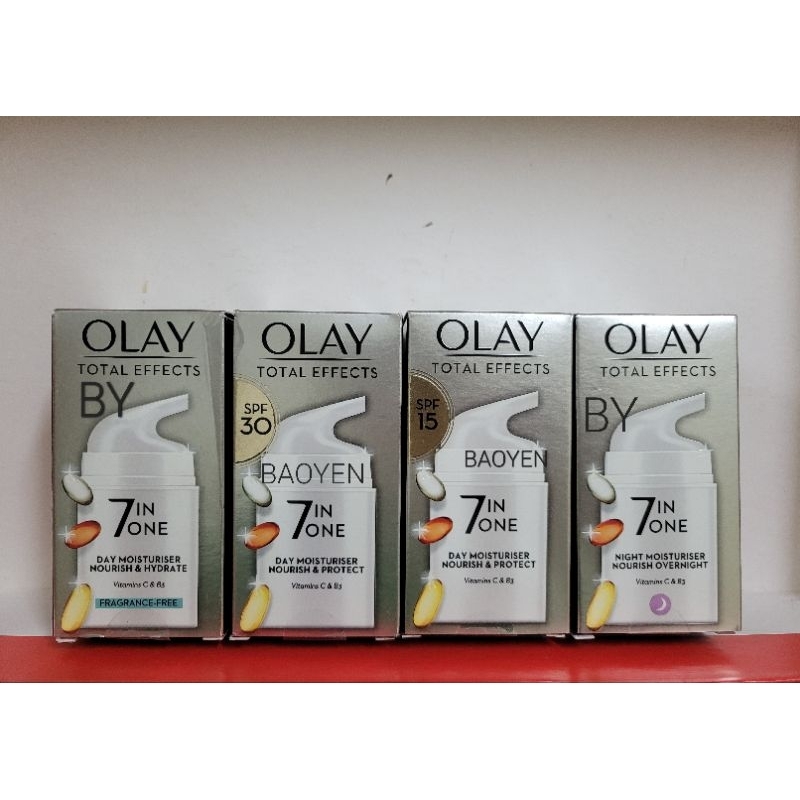 Kem dưỡng da chống lão hóa Olay Total Effects Day/ Night Moisturiser Nourish & Protect 7 in 1 ngày và đêm 50ml