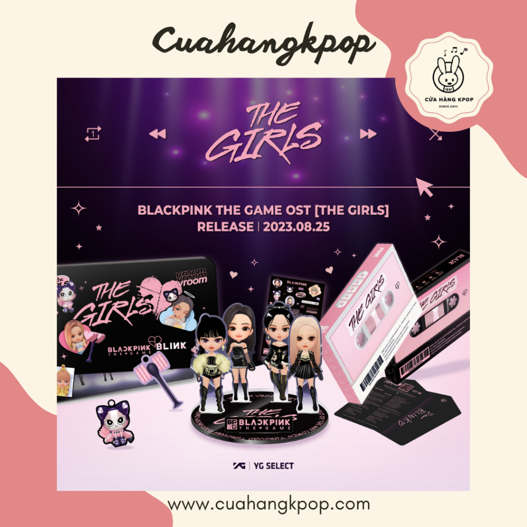 Có sẵn - Bộ ảnh BLACKPINK THE GAME nhạc THE GIRL