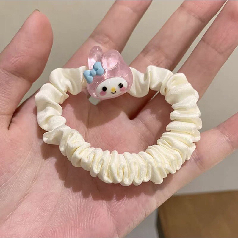 Cột Tóc Mini Chun Họa Tiết Hoạt Hình Sanrio Ngọt Ngào Dễ Thương Phong Cách Hàn Quốc Cho Bé Gái