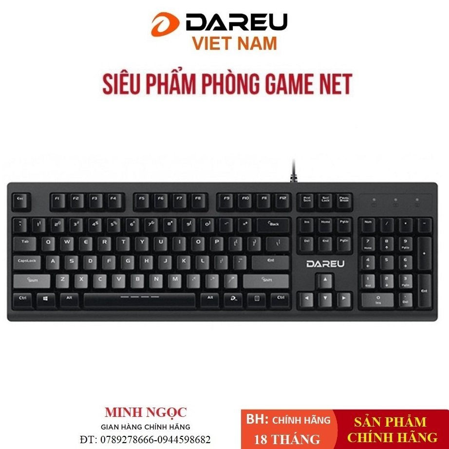 Bàn phím DAREU LK135 (Chống nước)-Sản phẩm lý tưởng cho GameNet