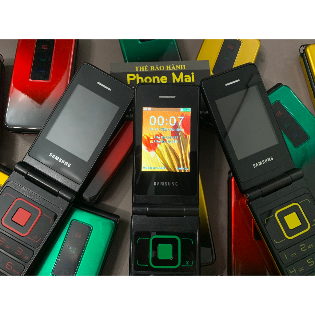 Điện Thoại Sam Sung Nắp Gập T - 320E 2Sim - Máy Mới 100% FullBox - Chữ To Dễ Sử Dụng Người Già - Bảo hành 12 tháng