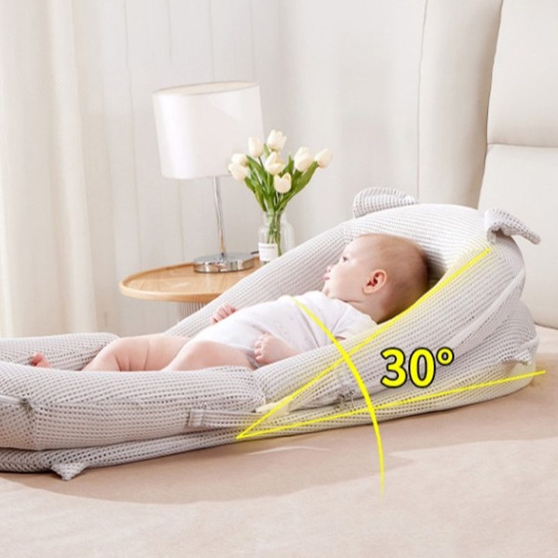 Đệm nằm chống trào ngược cao cấp cho bé Hapair, Gối chống trào ngược cho bé giúp bé ngủ ngon hơn - Bảo hành 12 tháng