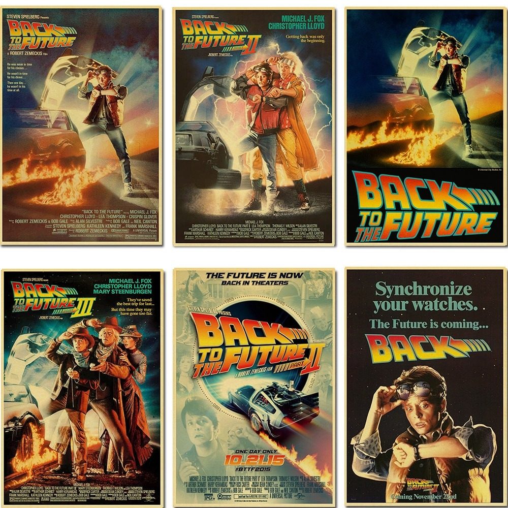 Back to The Future Classic Film Poster Xe Nghệ Thuật Dán Tường Trang Trí Ms: 601