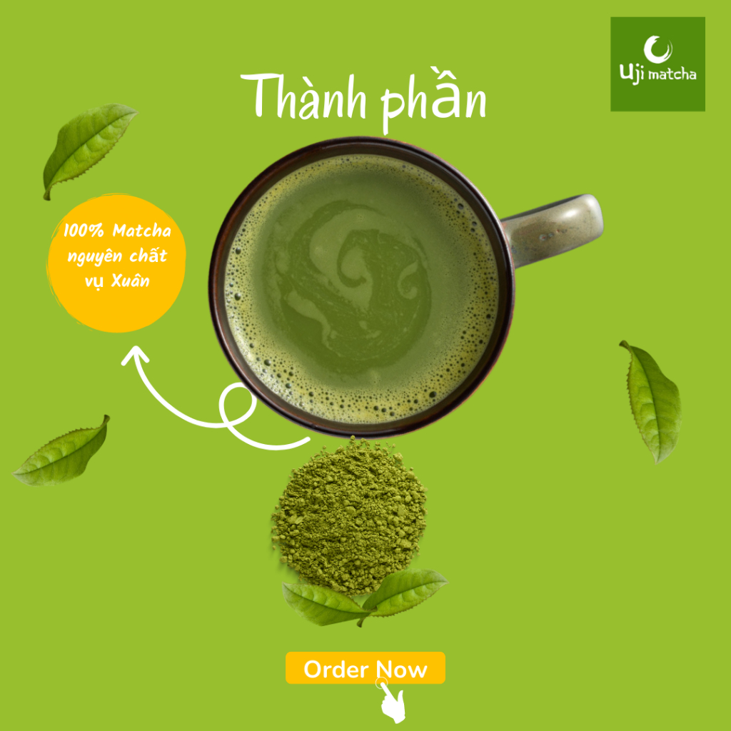 Bột trà xanh Matcha Ceremonial Grade nguyên chất gói 50g – Không đường, sữa