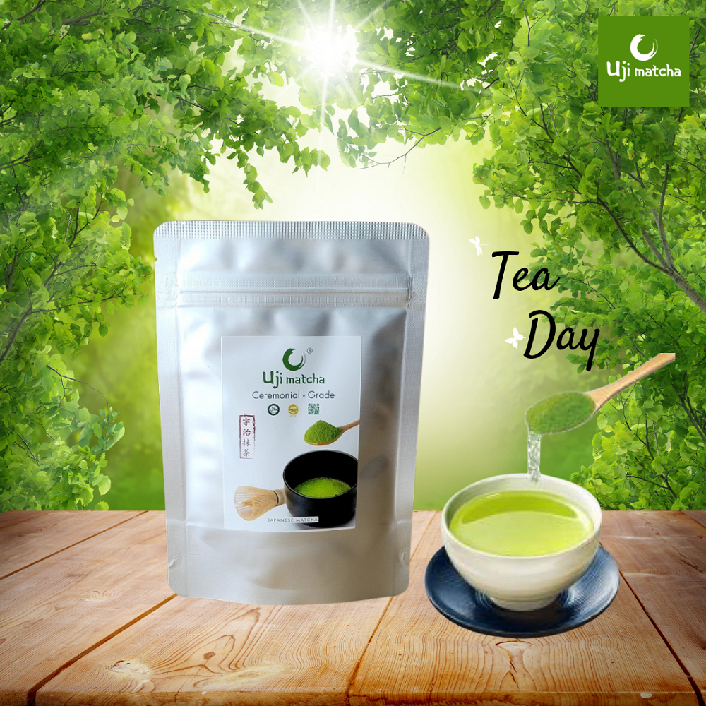 Bột trà xanh Matcha Ceremonial Grade nguyên chất gói 50g – Không đường, sữa