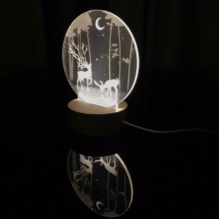 Đèn trang trí, đèn ngủ 3D độc đáo mẫu Noel