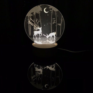 Đèn trang trí, đèn ngủ 3D độc đáo mẫu Noel