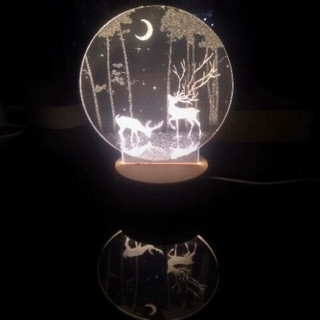 Đèn trang trí, đèn ngủ 3D độc đáo mẫu Noel