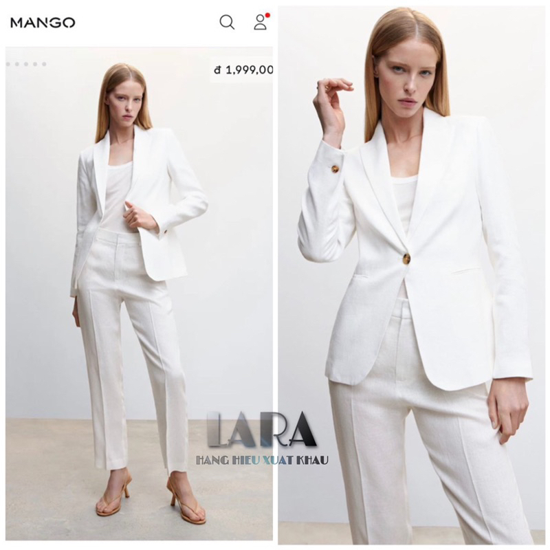 Áo blazer linen M.N.G xuất xịn