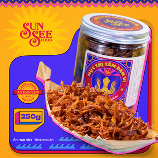 Mực xé tẩm gia vị 250g | sunsee food