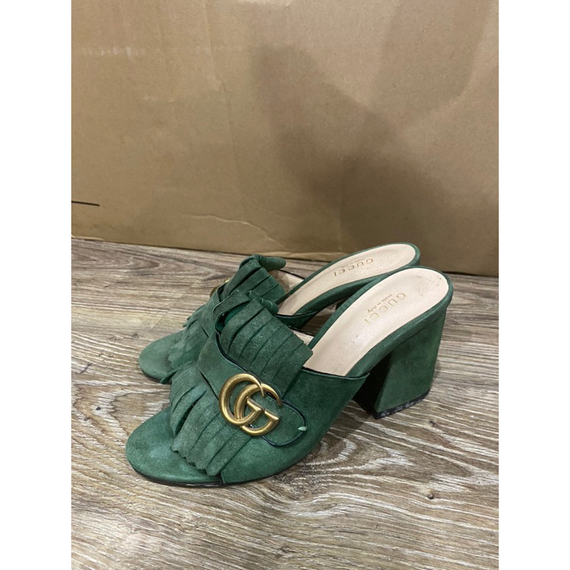 Giày cao gót GC xanh lá thanh lý