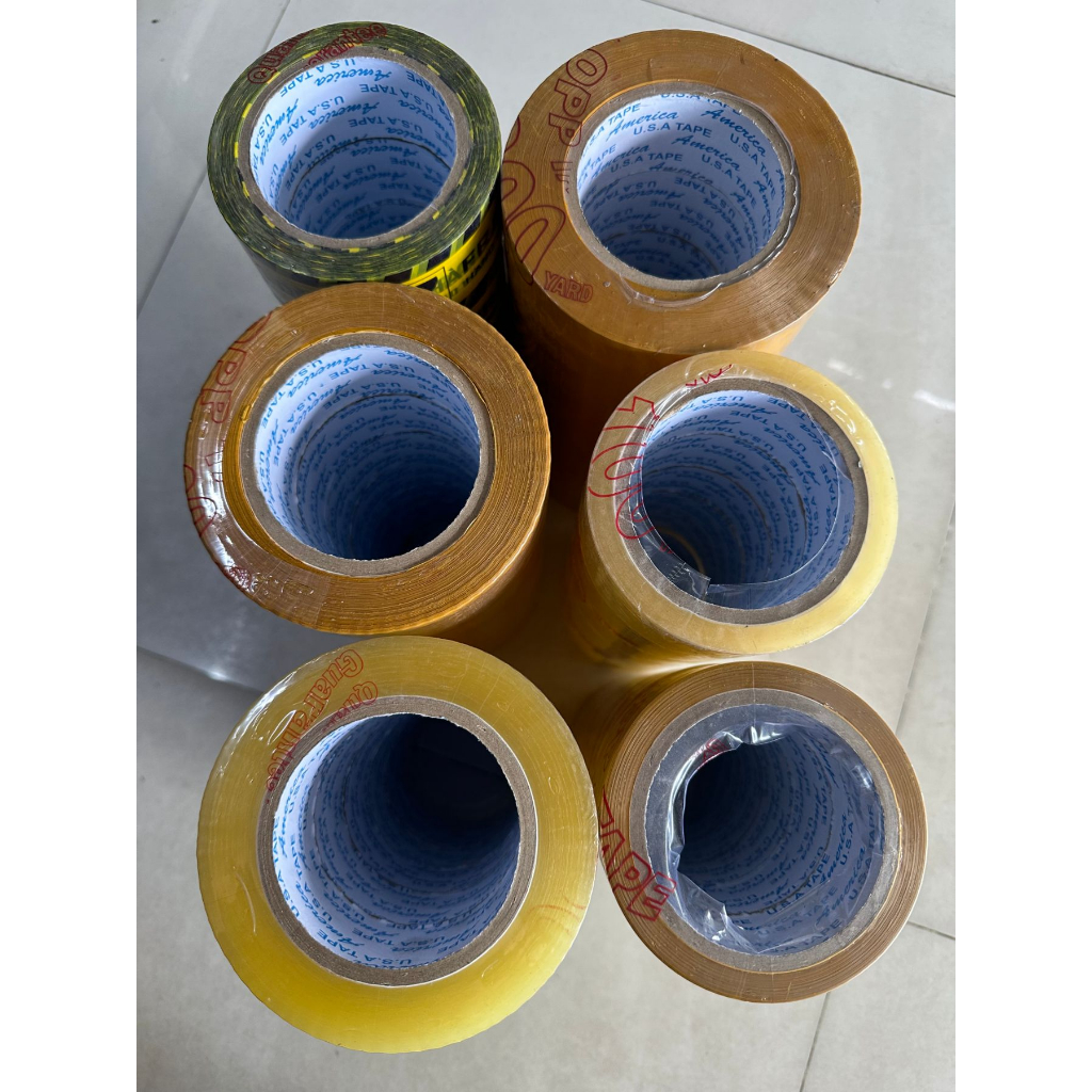 COMBO giá rẻ 1 cây  băng keo trong, đục loại 100YARD, 200YARD, 300YARD, băng keo hàng dễ vỡ, keo gói hàng
