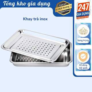Khay trà inox sáng đẹp - cao cấp