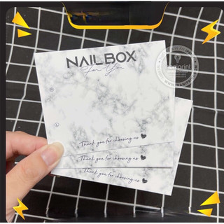 Bìa Nailbox gắn móng giả, Thẻ Nail box gắn móng,size 9*11cm,in 1 mặt,giấy C300