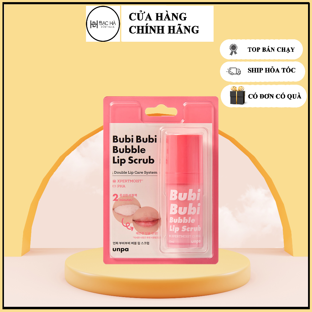 Tẩy Da Chết Môi Sủi Bọt BUBI BUBI LIP