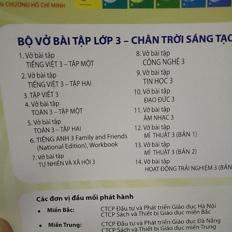 Lớp 3 Chân Trời Sáng Tạo Bài Tập Và SGK
