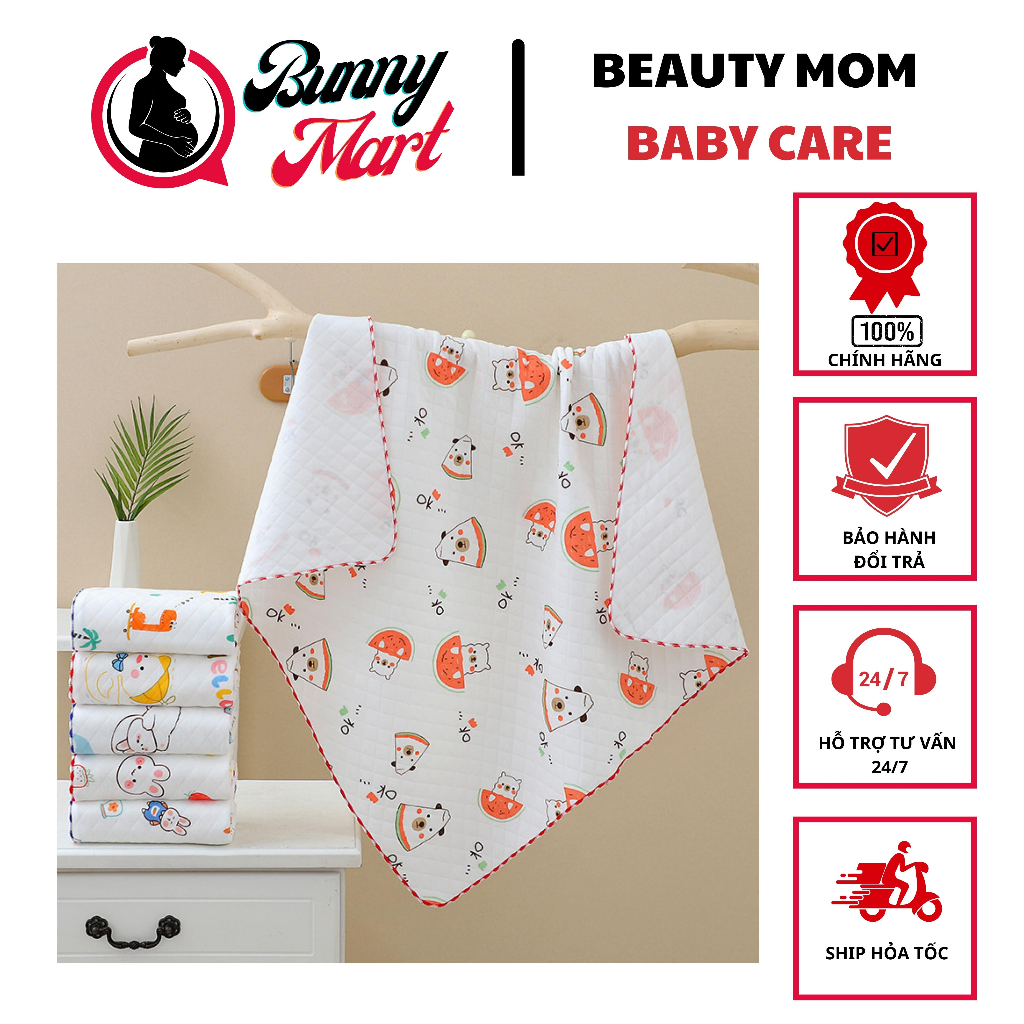 Khăn, Chăn Ủ hàng Cao cấp cho Bé 06 lớp Dày dặn 90*90