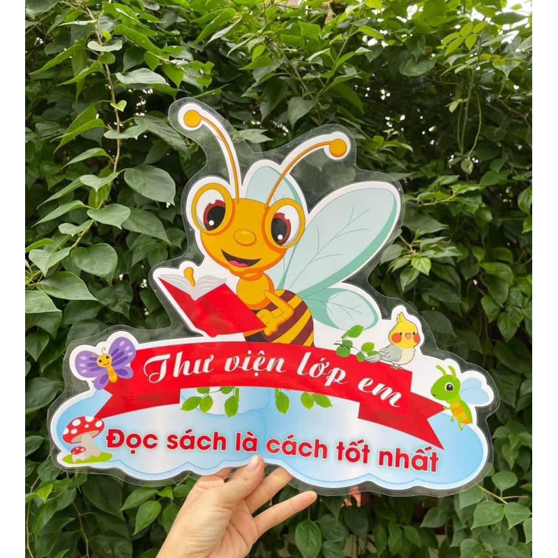 Thư viện lớp em  THANH LOAN hình con ong kích thước khổ A3, A4