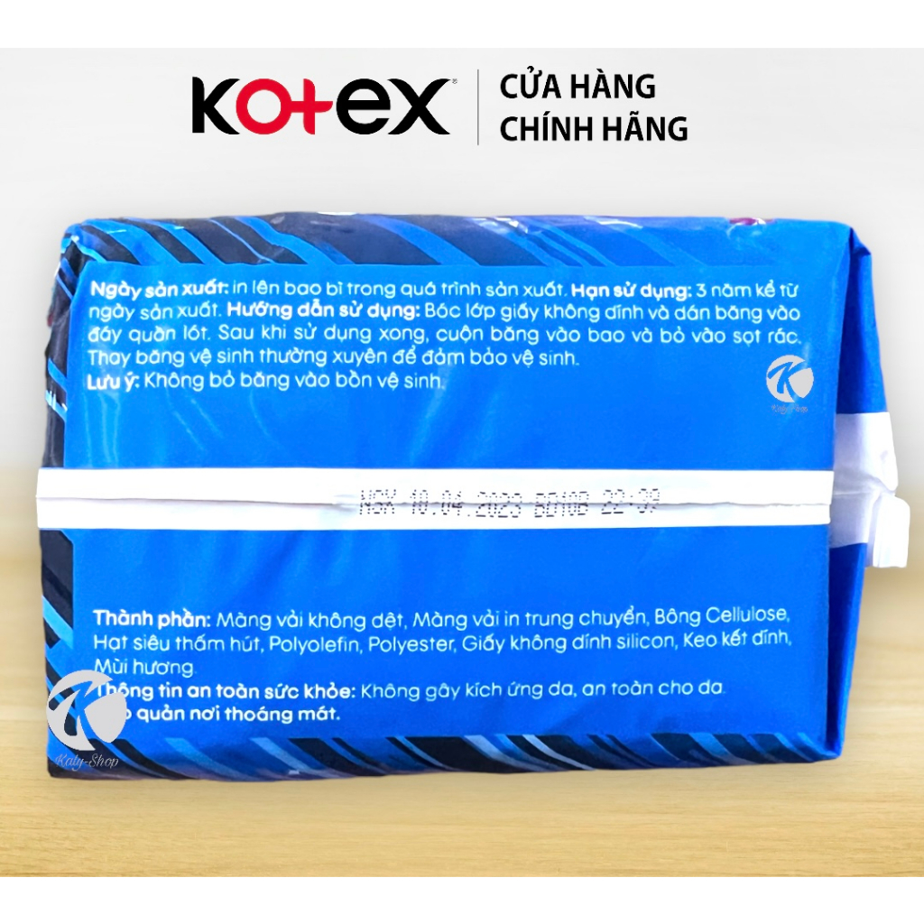 Băng Vệ Sinh Kotex Ban Đêm Mặt Lưới Siêu Mỏng Cánh 28cm