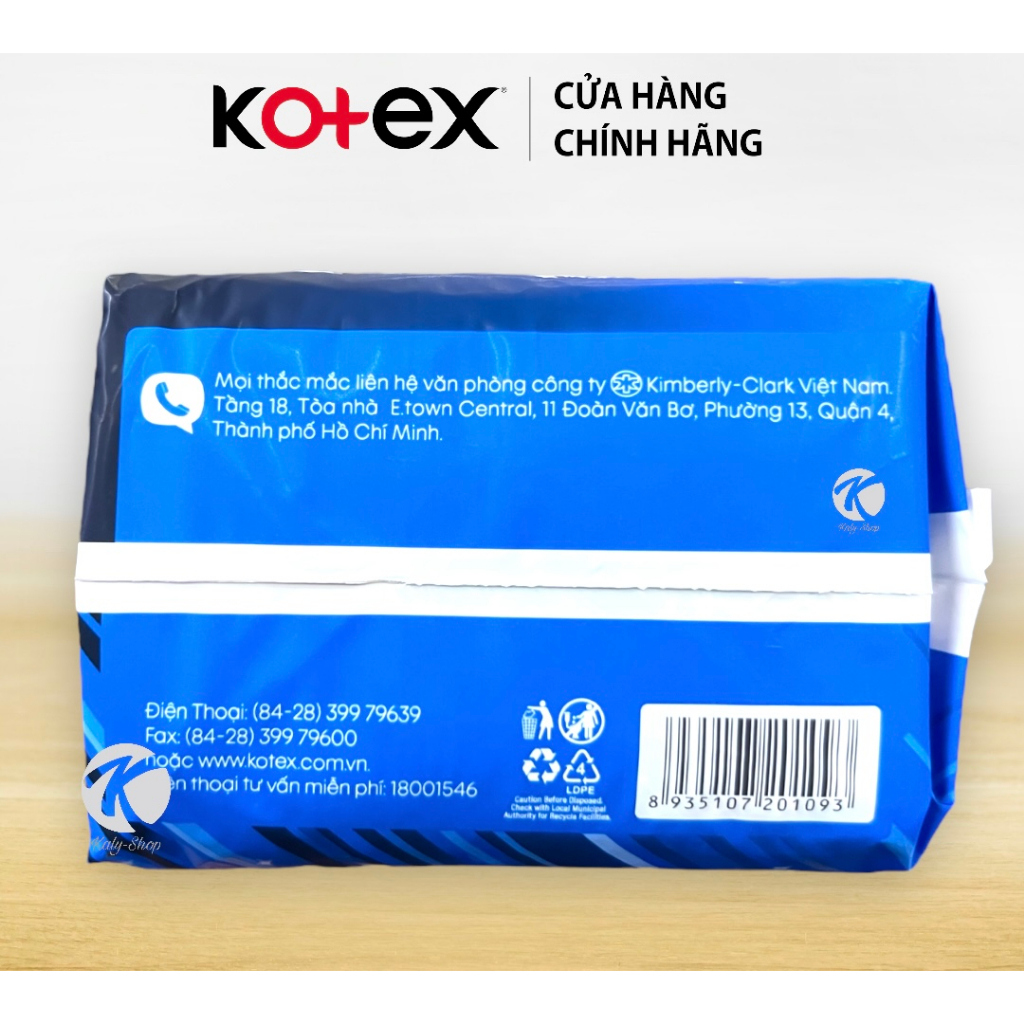 Băng Vệ Sinh Kotex Ban Đêm Mặt Lưới Siêu Mỏng Cánh 28cm