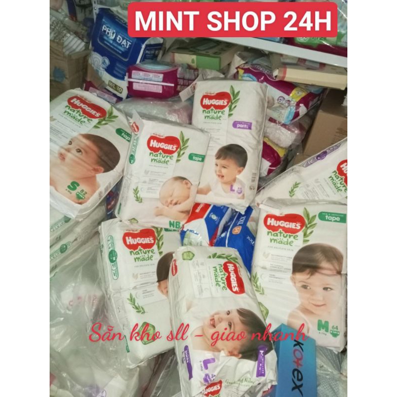 lấy mã giảm 40k 100k tại live Bỉm HUGGIES PLATINUM NATURE MADE size M58