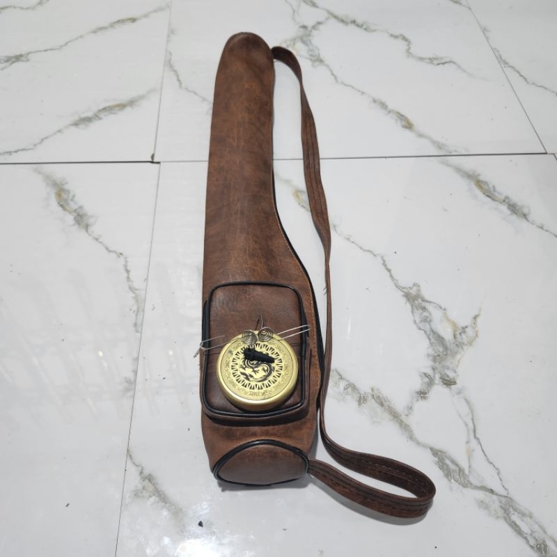 Bao da đẹp 50cm đựng điêu Không chân. tặng bịt nõ nhấc tàn