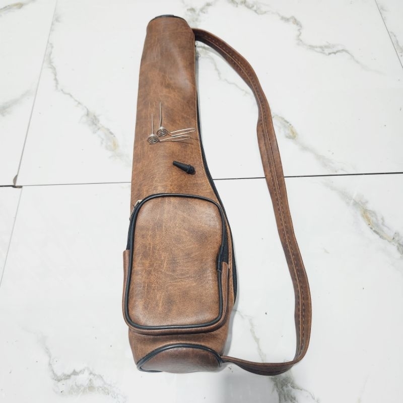 Bao da đẹp 50cm đựng điêu Không chân. tặng bịt nõ nhấc tàn