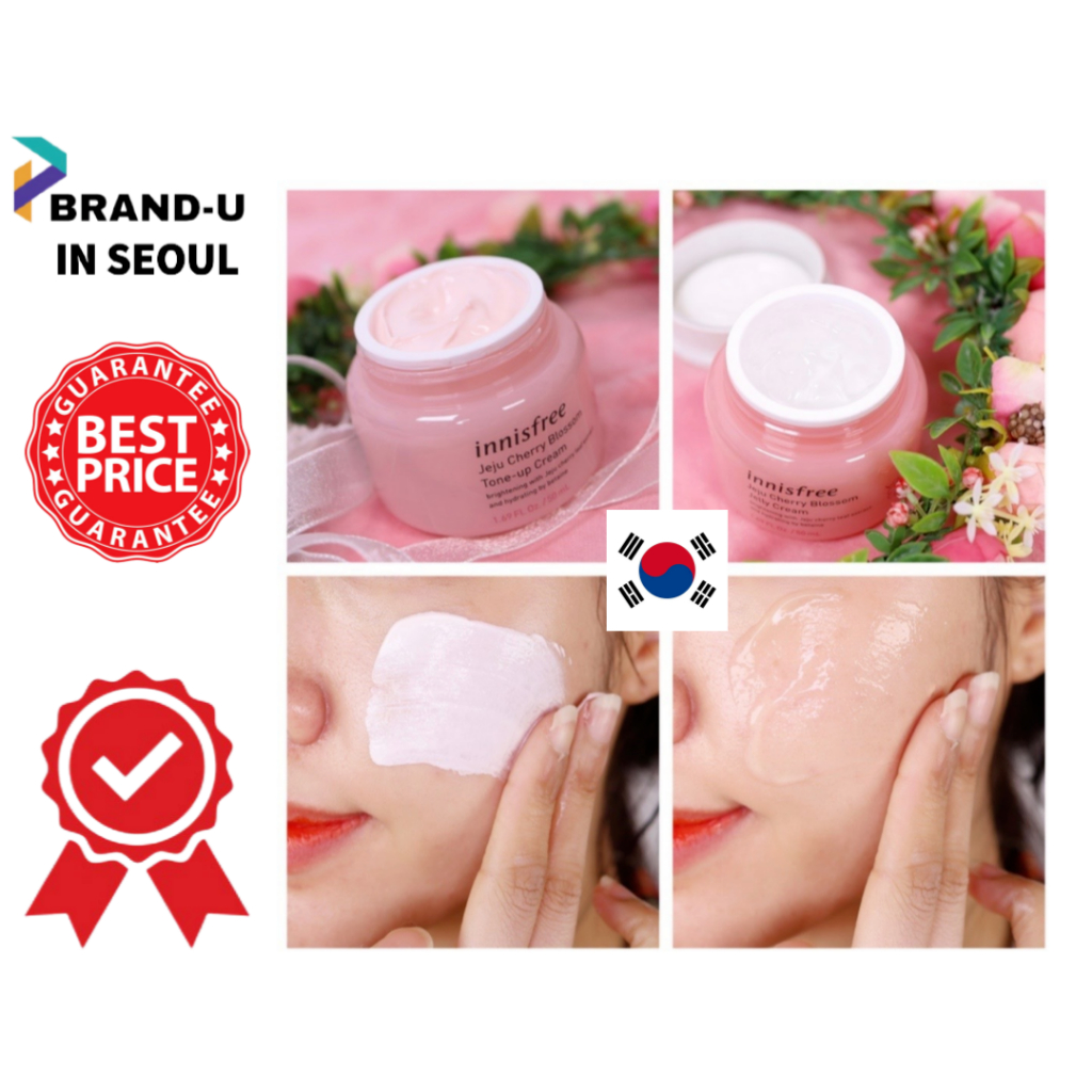 Kem nâng tông trắng hồng cherry blossom tone up cream và kem dưỡng dạng gel cherry blossom jelly cream