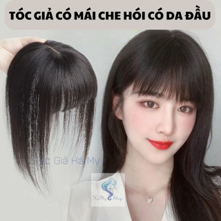 Tóc giả có mái che hói có da đầu, che tóc bạc mái thưa 25cm/35cm