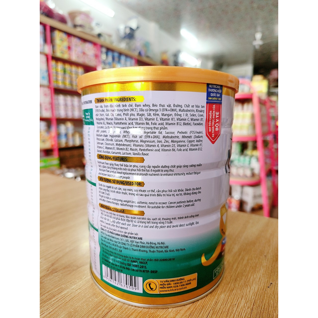 SỮA BỘT NUTRICARE FINE CHO NGƯỜI BỊ UNG THƯ 900g