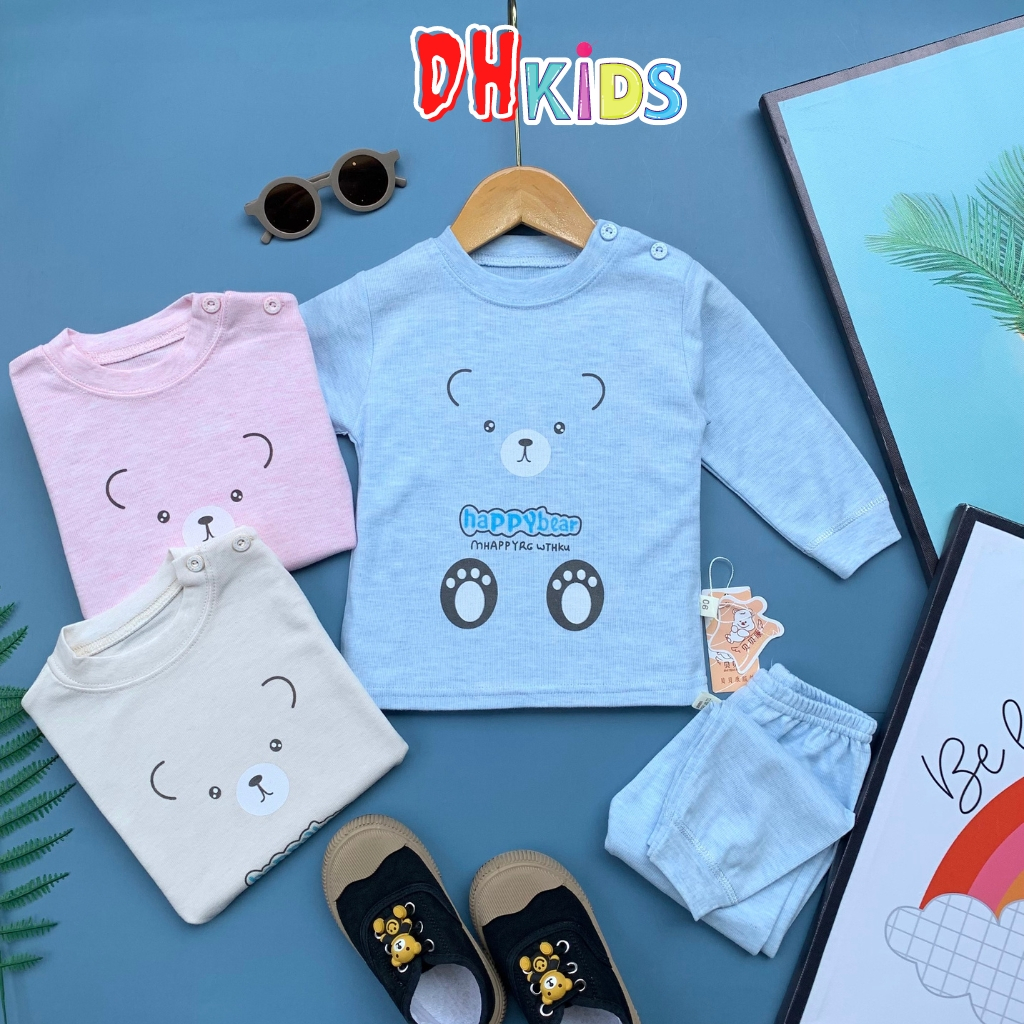 Quần áo thu đông cho bé, bộ thu đông cotton bé trai, bé gái từ 10 - 18Kg.