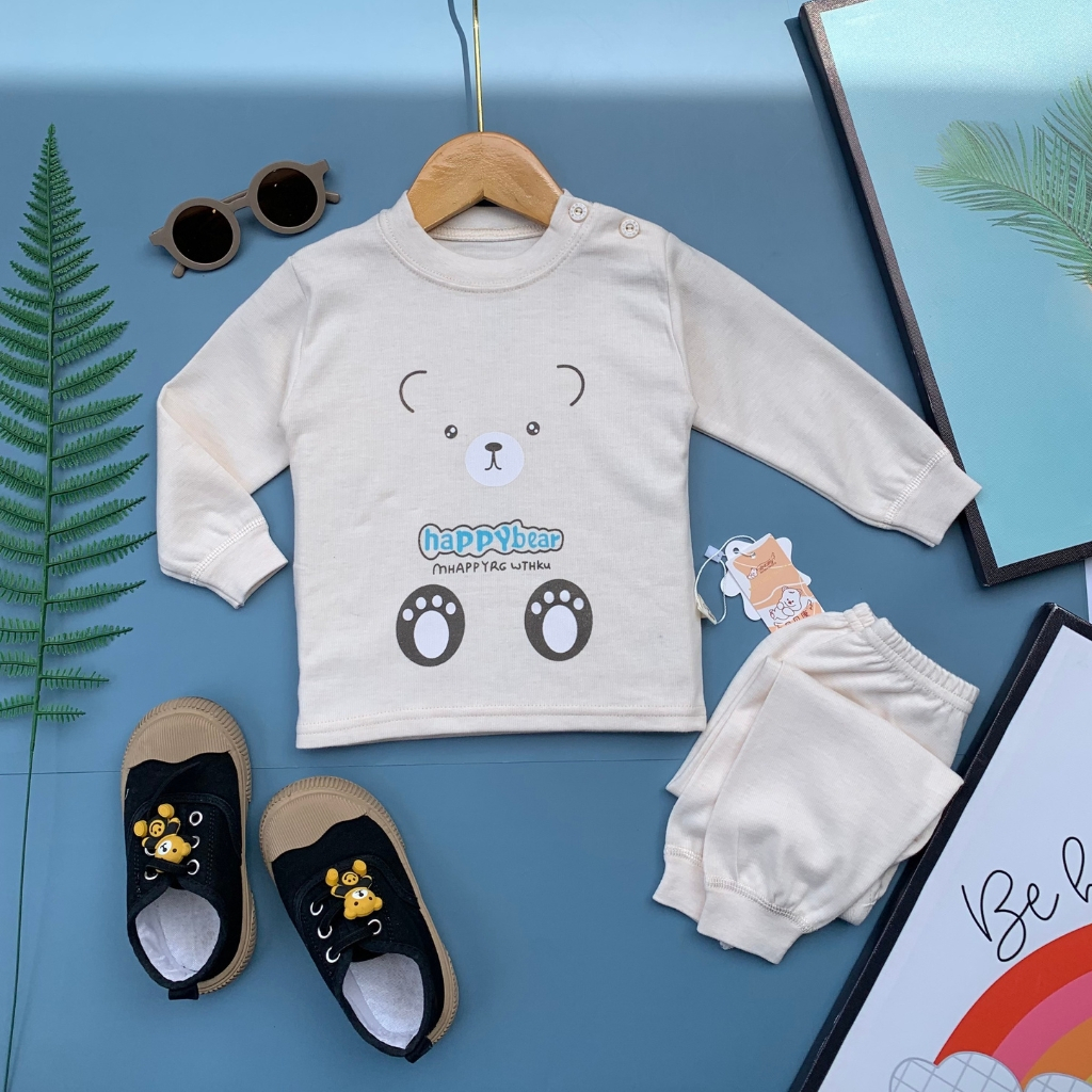 Quần áo thu đông cho bé, bộ thu đông cotton bé trai, bé gái từ 10 - 18Kg.
